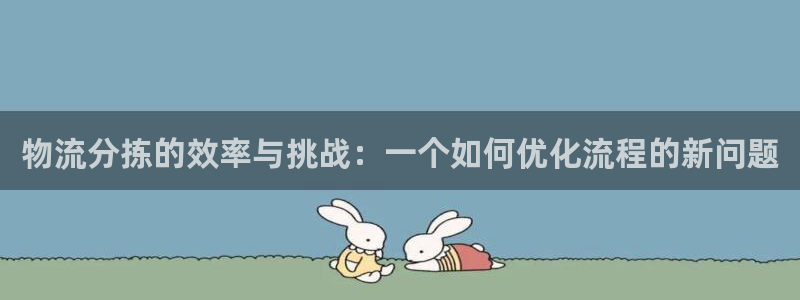 超凡国际新用户怎么注册：物流分拣的效